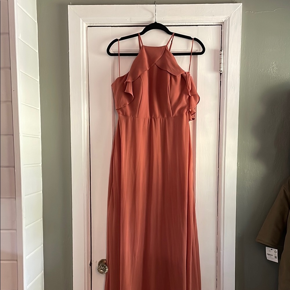 Elegant Coral Women's Dress